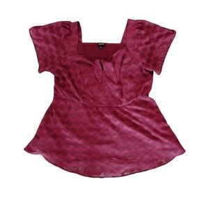 Torrid Top Womens 1X 90s Y2K Bohemian Boho Festival Hippie Bow Holiday